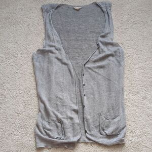 Eileen Fisher 100% Linen Vest Cardigan Size XL